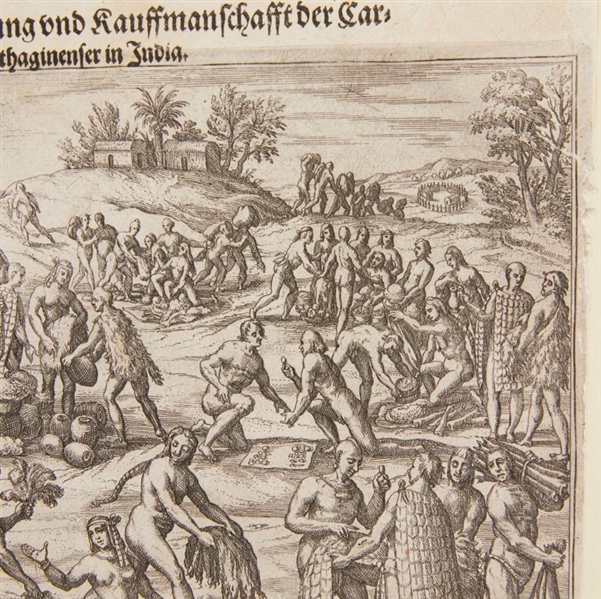 De Bry Native American Market Engraving from 1590