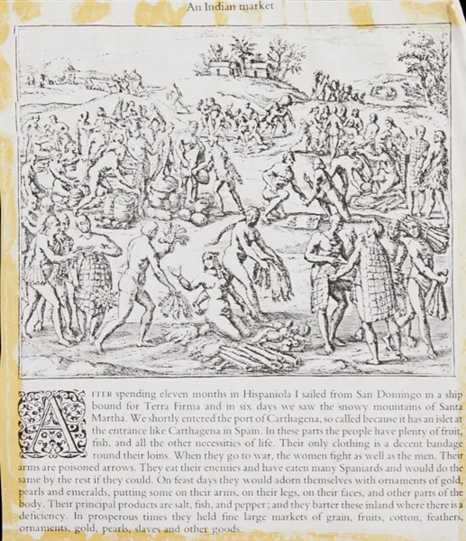 De Bry Native American Market Engraving from 1590