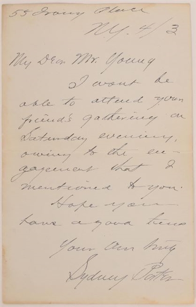 Rare O. Henry ALS from the great writer!