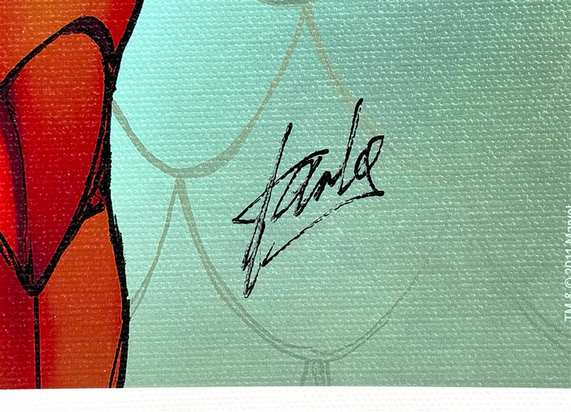 Stan Lee signed Iron Man  Giclee on Canvas 