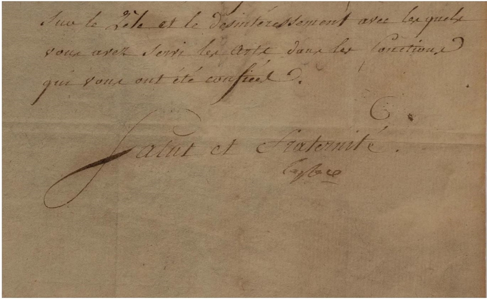 Pierre-Simon Laplace Document Signed