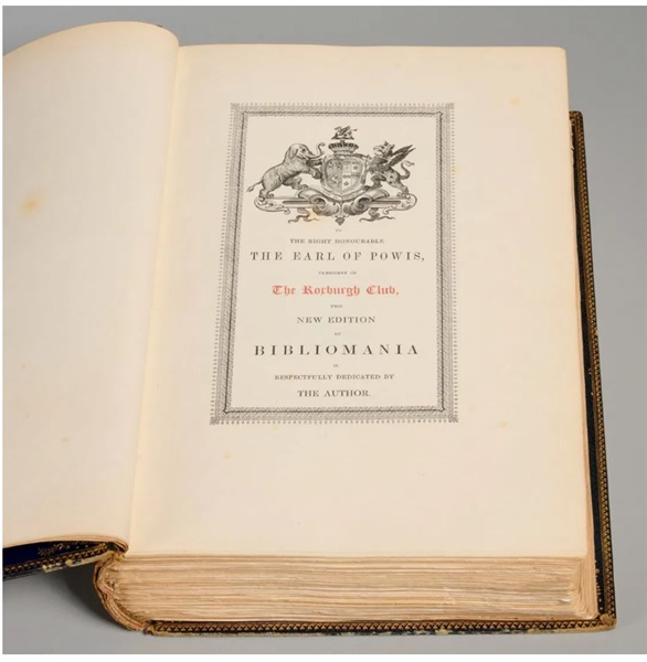 An impressively extra-illustrated copy of Dibdin’s famed work on collecting; Including an Original leaf from  Shakespeare’s 1623  First Folio!