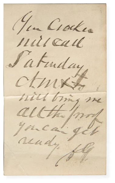 Presidents Garfield's Aassasin Charles J. Guiteau Writes to His Publisher from Jail waiting for Trial about his Book