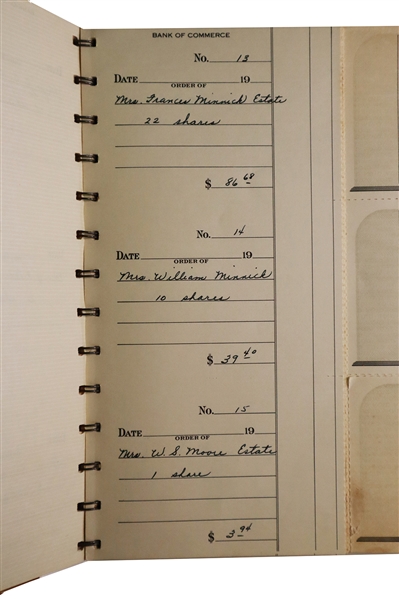 Jimmy Carter Business Checkbook from his early years 1956-57