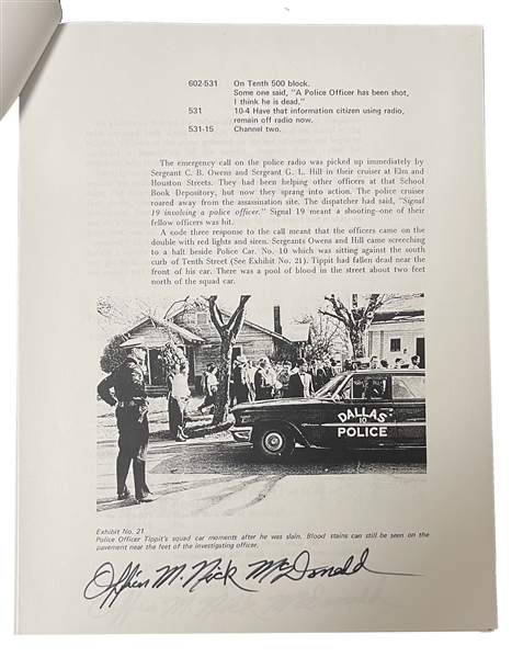 Lee Harvey Oswald: Maurice 'Nick' McDonald Aresting Officer Signed 11 times !