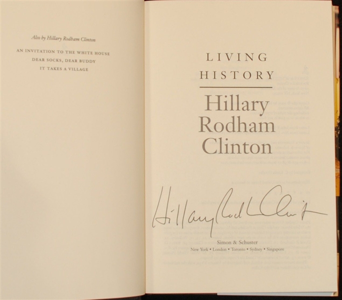 Bill & Hillary Clinton Signed Books