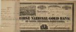 First National Gold Bank 1873 Stock