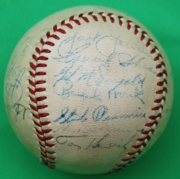 1951 World Series Champions New York Yankees Team Signed Ball(Mantle & DiMaggio)