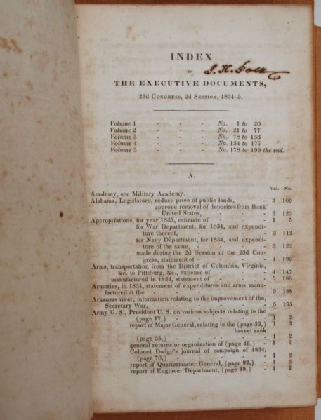 Rare James K. Polk signed Book