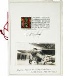 Charles A. Lindbergh Signed Menu, weeks after his May 21,1927 Flight
