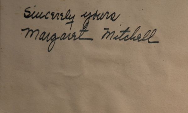 Margaret Mitchell Vintage Signature (Gone with The Wind)