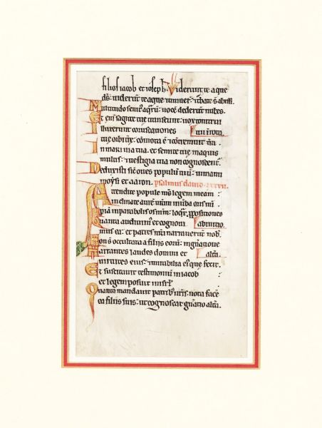 A LEAF FROM THE PSALTER, ca 1225
