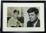 A JFK Signed Photo with deep ties to Baseball; Kennedy signs as “a friend of Ted Williams” to the young son of his best friend 
