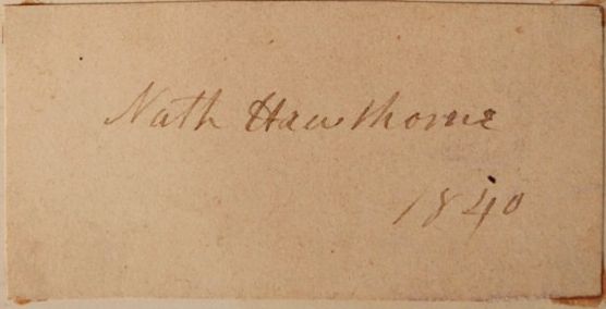 Nathaniel Hawthorne Autograph and original Cabinet Photograph