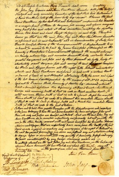 John Jay Signed Document