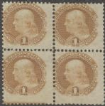 US #112 block of 4
