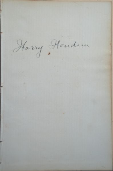 Harry Houdini Signature in P.T Barnum Book 