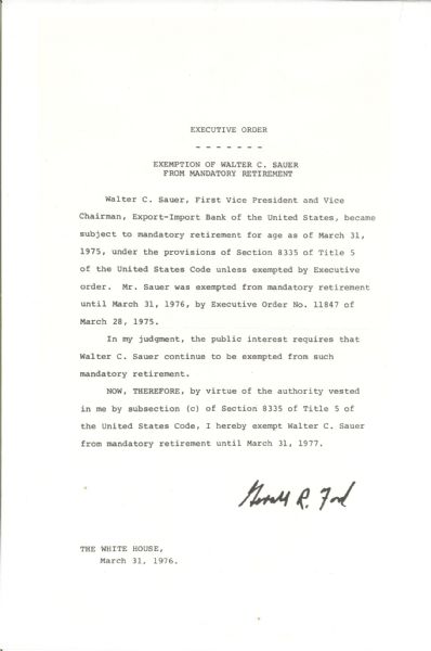 Gerald Ford Executive Order