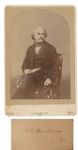 Nathaniel Hawthorne Autograph and original Cabinet Photograph