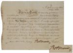 Robert Morris Signed North American Land Company