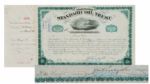 Rockefeller & Flagler Signed Standard Oil Trust