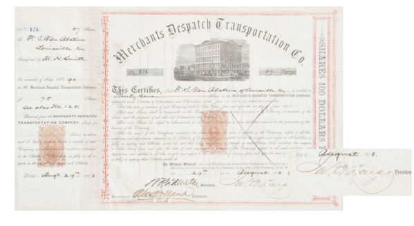 J.C.Fargo Signed Merchants Dispatch Transportation