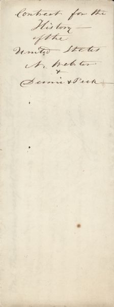 Noah Webster Original Book Publishing Contract!