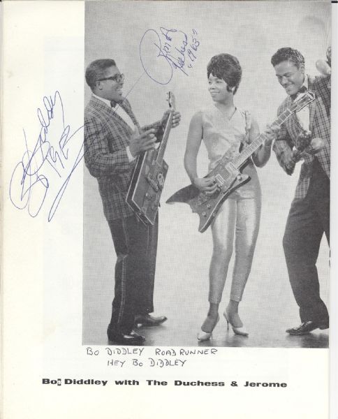 Everly Brothers , Bo Diddley and Little Richard, Grant Signed Program 1963
