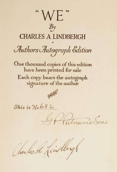 Charles Lindbergh We Signed Limited Edition