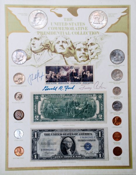 Presidents Nixon , Ford , and Carter Currency Collection
