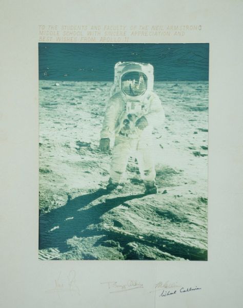 Apollo 11 Oversized Signed Photo(Armstrong, Aldrin, Collins)