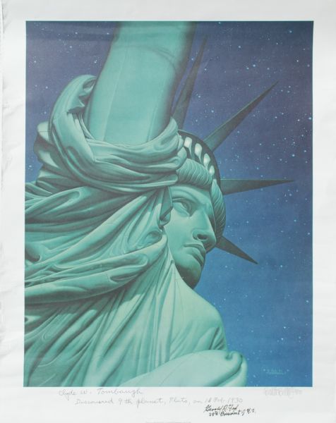 Statue of Liberty Poster Signed by (Tombaugh and Gerald Ford)