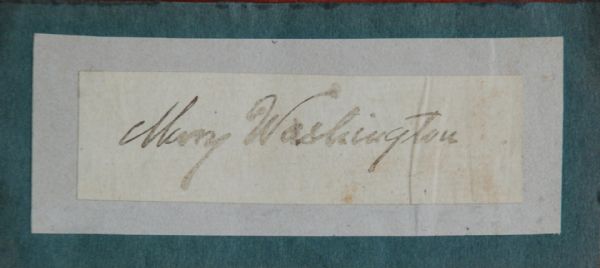Mary Washington (George‘s Mother) Rare Autograph!