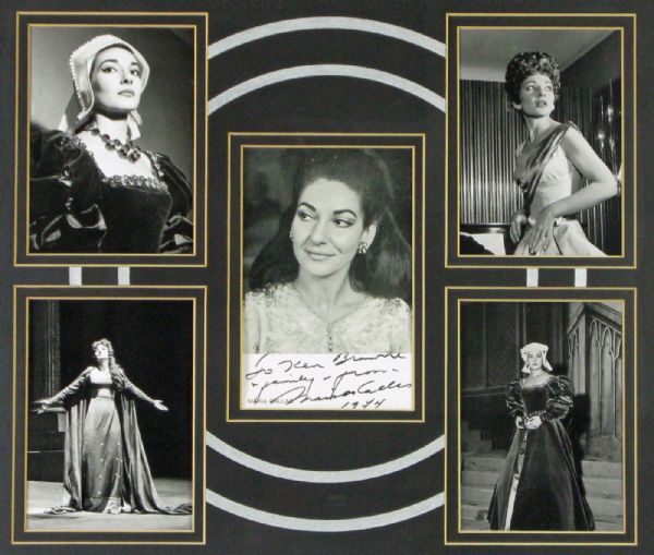 Impressive Signed Maria Callas Photograph Display