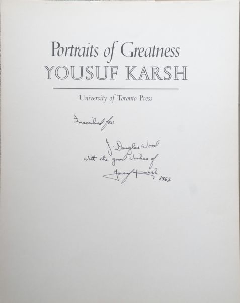 Yosuf Karsh Signed 