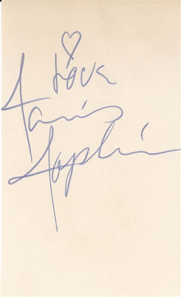 Rare Janis Joplin Signature