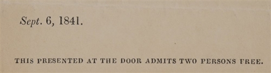 Rare! George Catlin ALS, and original Ticket 