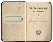 Orville Wright Signed Personal Deposit Book.