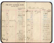 Orville Wright Signed Personal Deposit Book.
