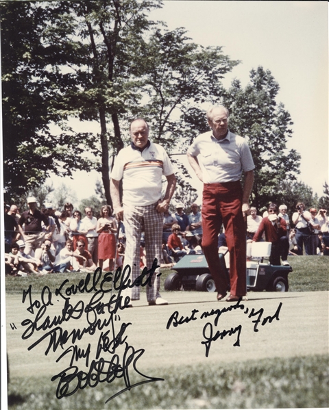 Gerald Ford & Bob Hope playing Golf