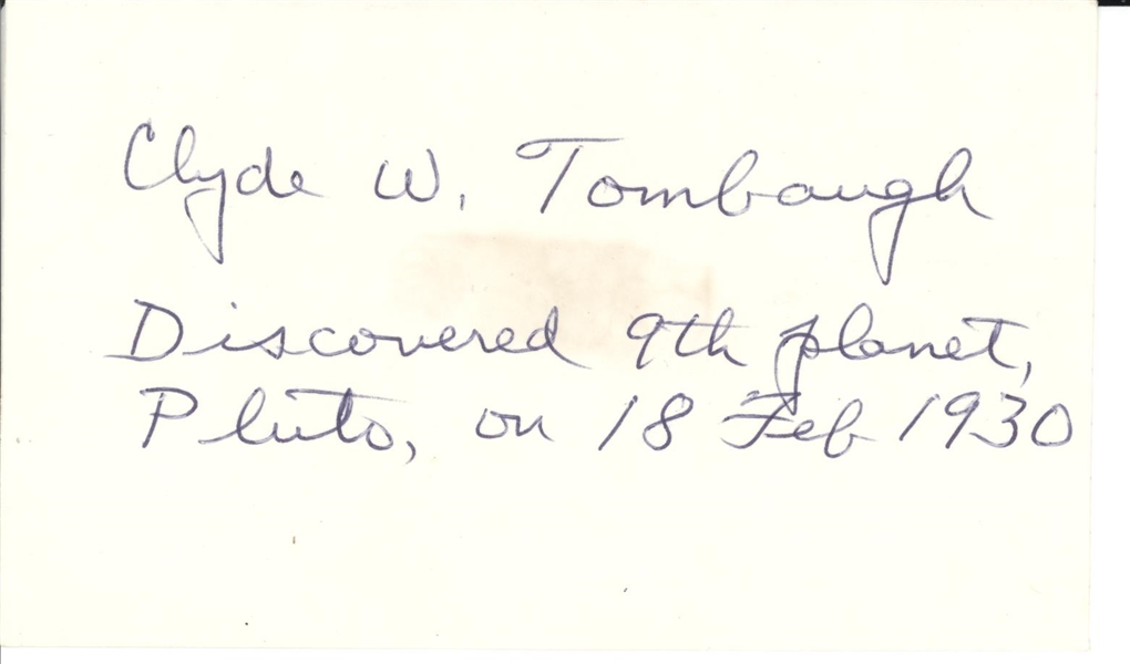 Clyde W Tombaugh