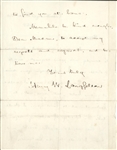 Henry W. Longfellow - ALS