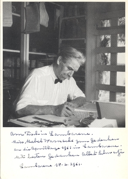 Albert Schweitzer:2 Signed Postcards