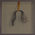 Geronimo autograph signed at the 1904 St. Louis World's Fair  together with a thick lock of his hair. 
