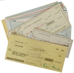 Collection of 91 Signed Checks of Famous Actors.