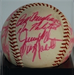 Red Sox team ball with Tony Conigliaro on ball