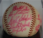 Red Sox team ball with Tony Conigliaro on ball