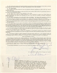 Lot of 3 signed Jimmy Stewart Signed Contracts 