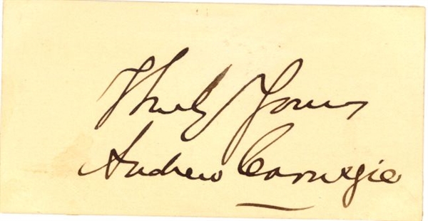 Andrew Carnegie Vintage Signature