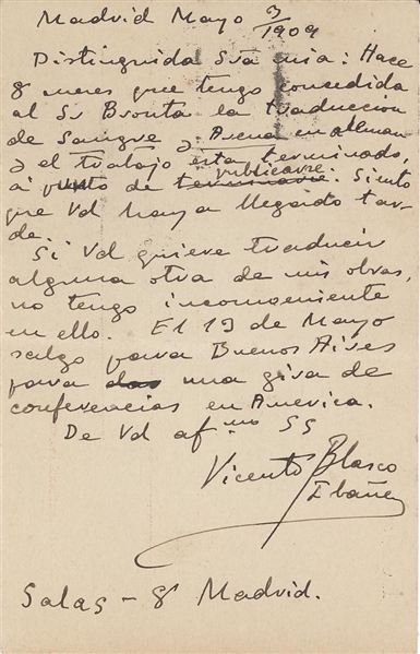 Vicente Blasco-Ibanez -ALS
